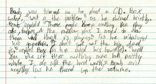 Copyright 2005 dyslexia dysgraphia handwriting sample