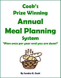 Cooks Prize Winning Annual Meal Planning System